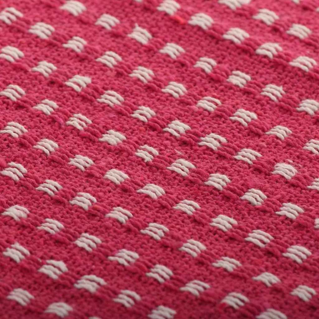 Cotton Throw Blanket for Bedroom Sofa Chair 220x250 cm Pink Plaid Soft