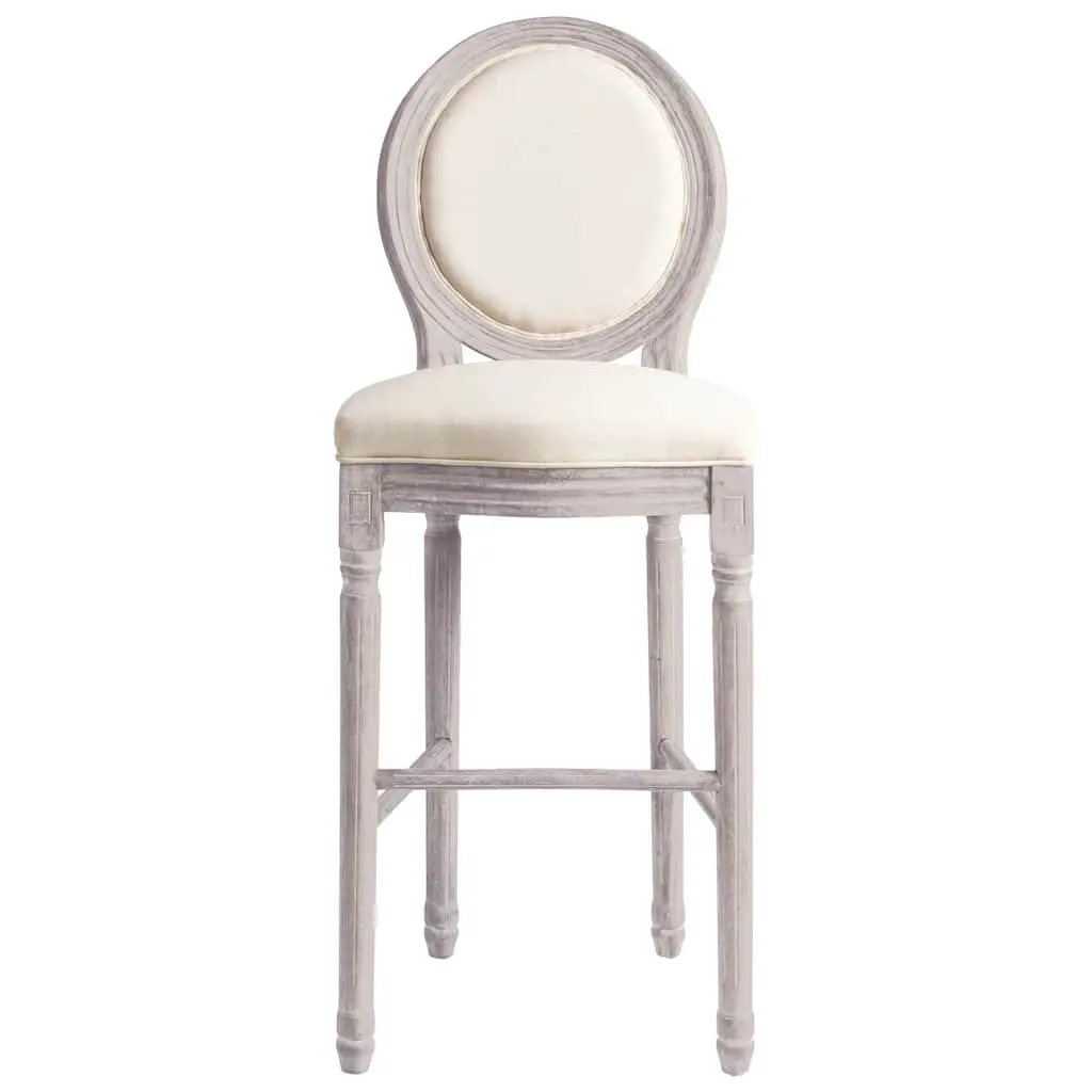 Vintage White Linen Bar Stools Pair
