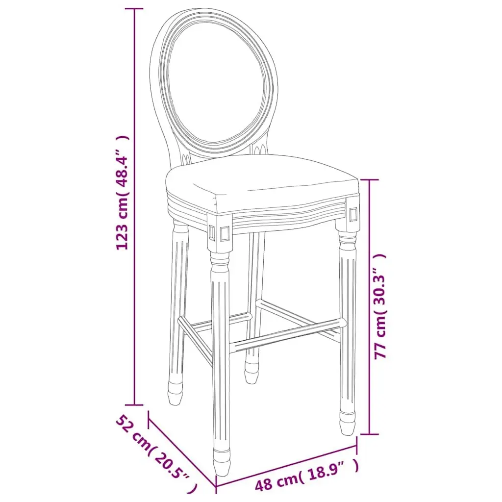Vintage White Linen Bar Stools Pair