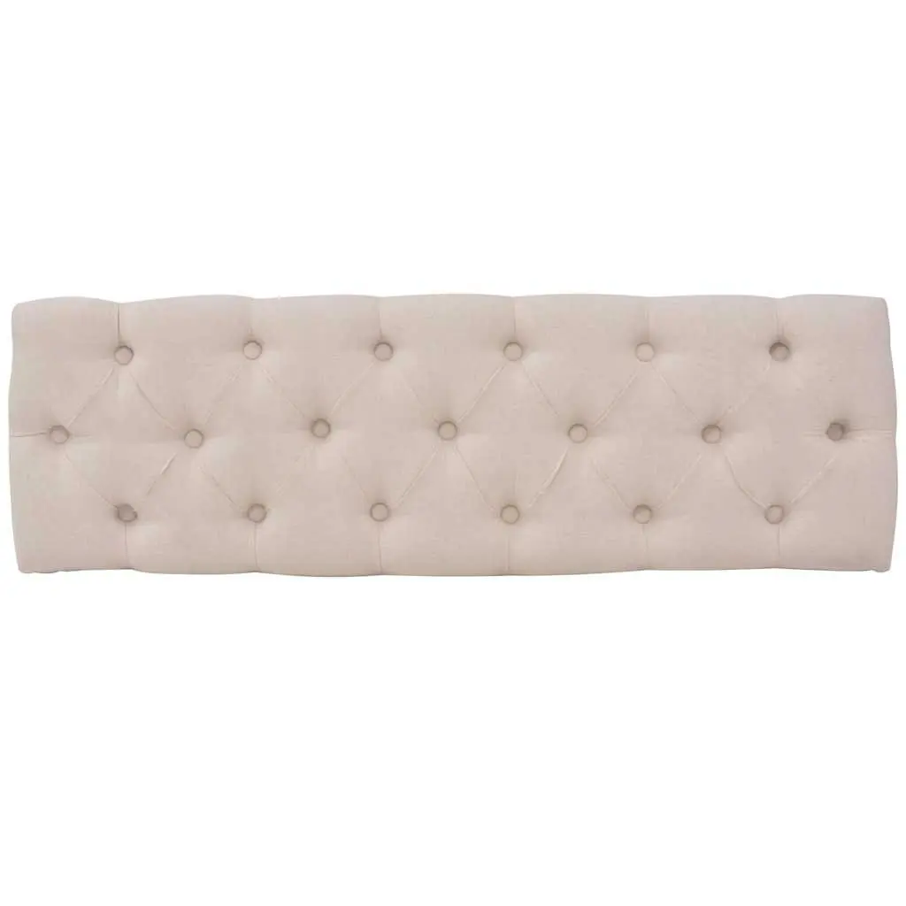 Cream White Padded Storage Bench