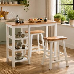 Bar Set Specifications: 3-Piece Table and Stools