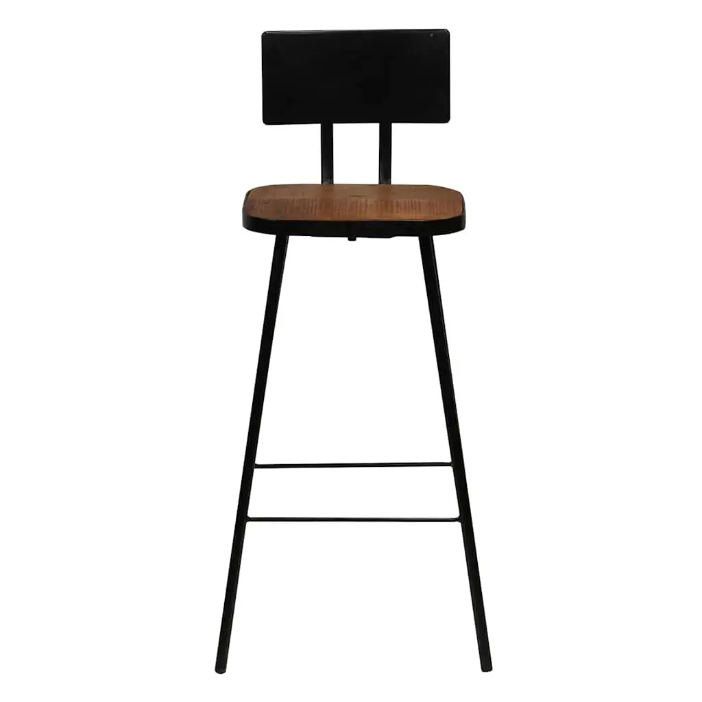 Bar Stools 4 pcs Solid Reclaimed Wood Industrial Brown