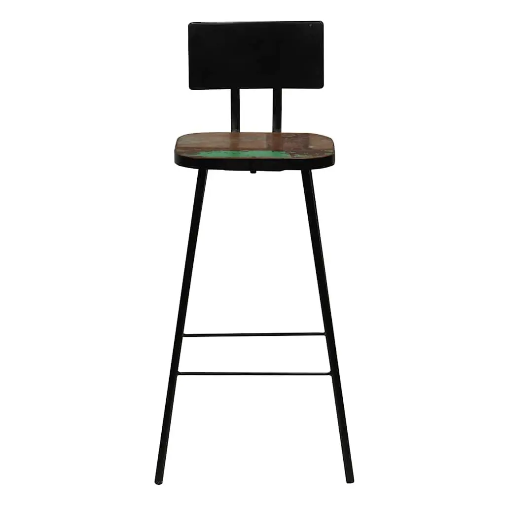 Bar Stools Reclaimed Wood Industrial Kitchen Counter Bar Chairs with Footrest