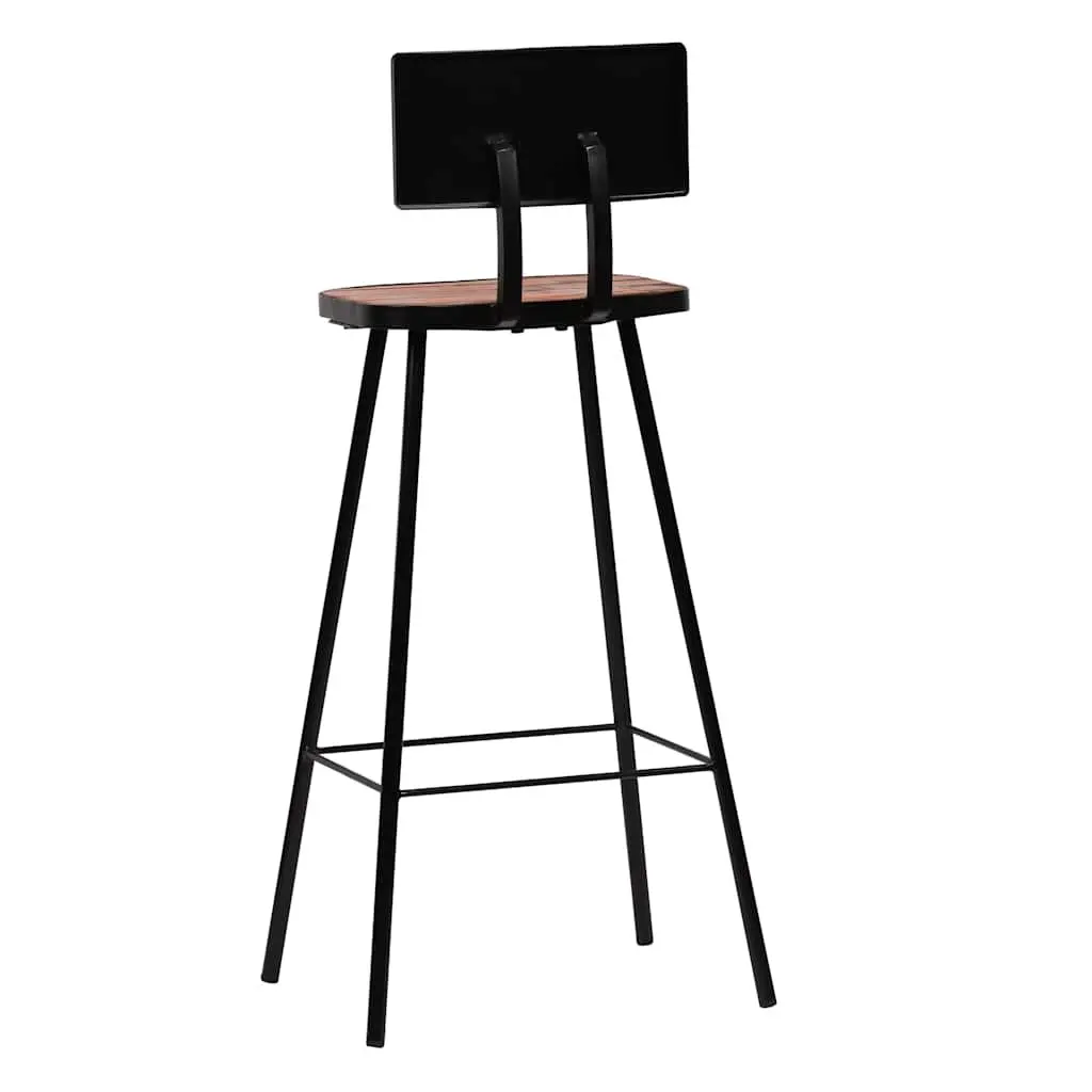 Bar Stools Reclaimed Wood Industrial Kitchen Counter Bar Chairs with Footrest