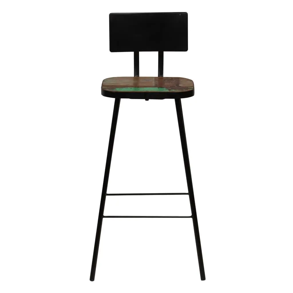 Bar Stools Kitchen Counter 4 Piece Reclaimed Wood Pub Seating