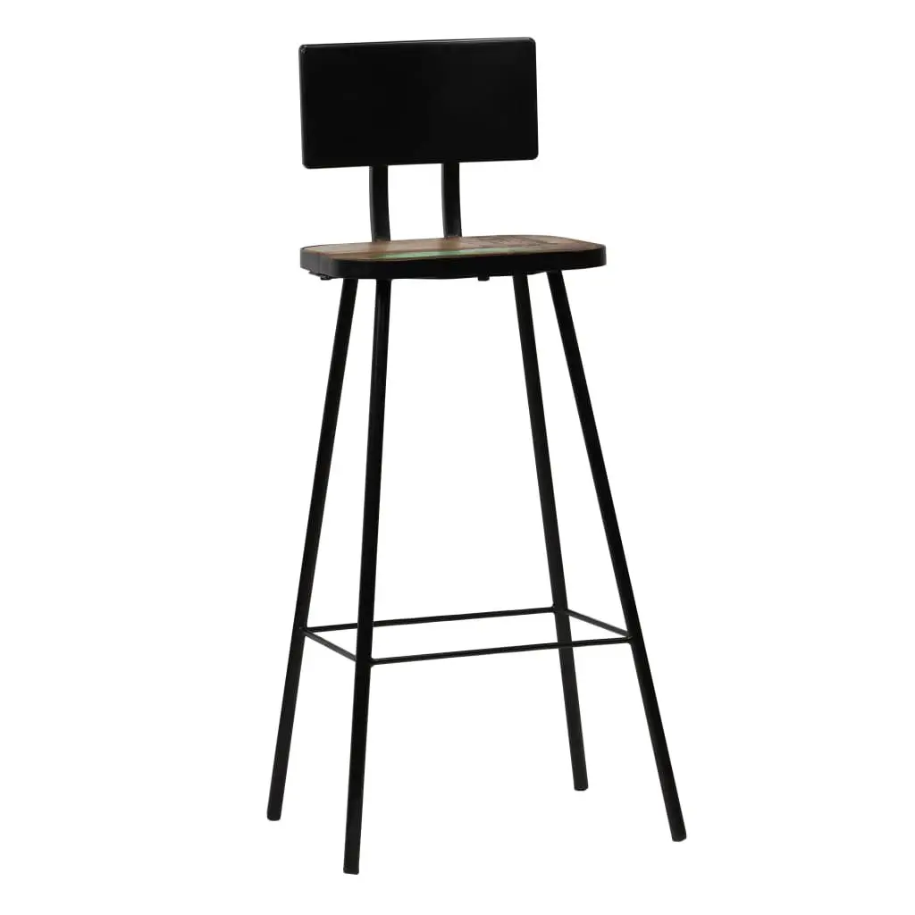Bar Stools Kitchen Counter 4 Piece Reclaimed Wood Pub Seating