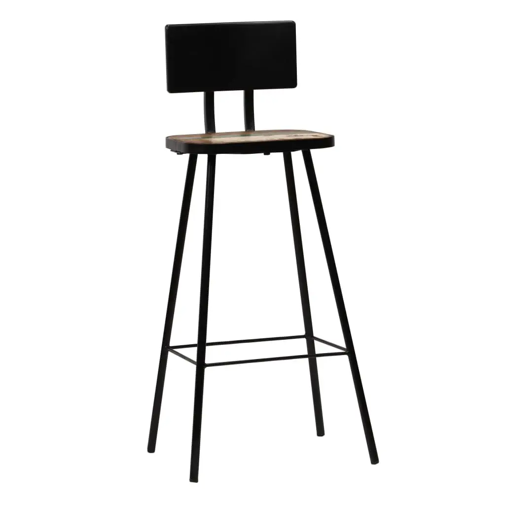 Bar Stools Kitchen Counter 4 Piece Reclaimed Wood Pub Seating