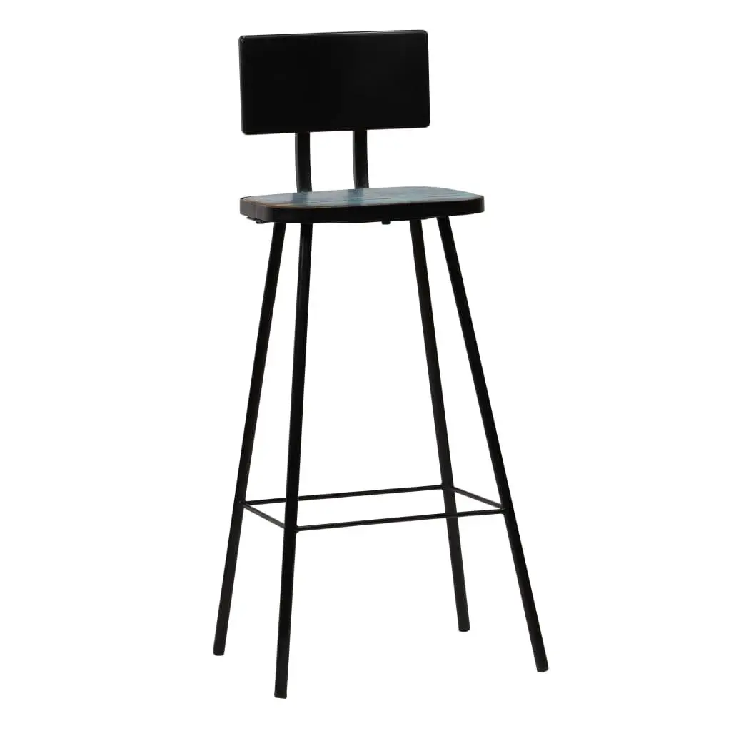 Bar Stools Kitchen Counter 4 Piece Reclaimed Wood Pub Seating
