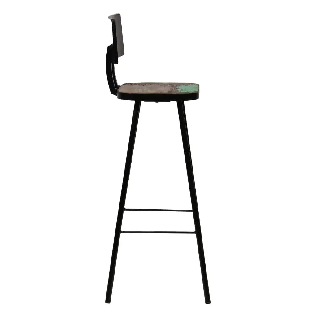 Bar Stools Kitchen Counter 4 Piece Reclaimed Wood Pub Seating