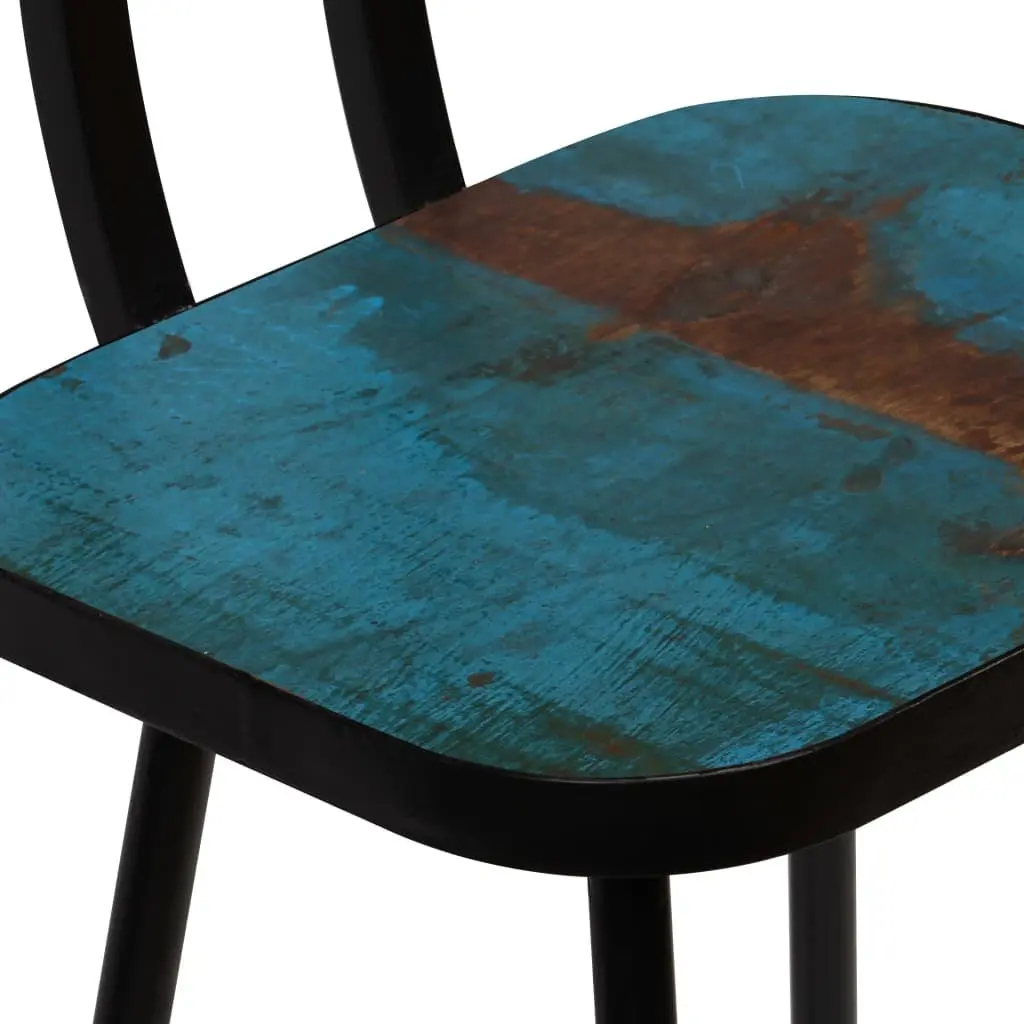 Bar Stools Kitchen Counter 4 Piece Reclaimed Wood Pub Seating