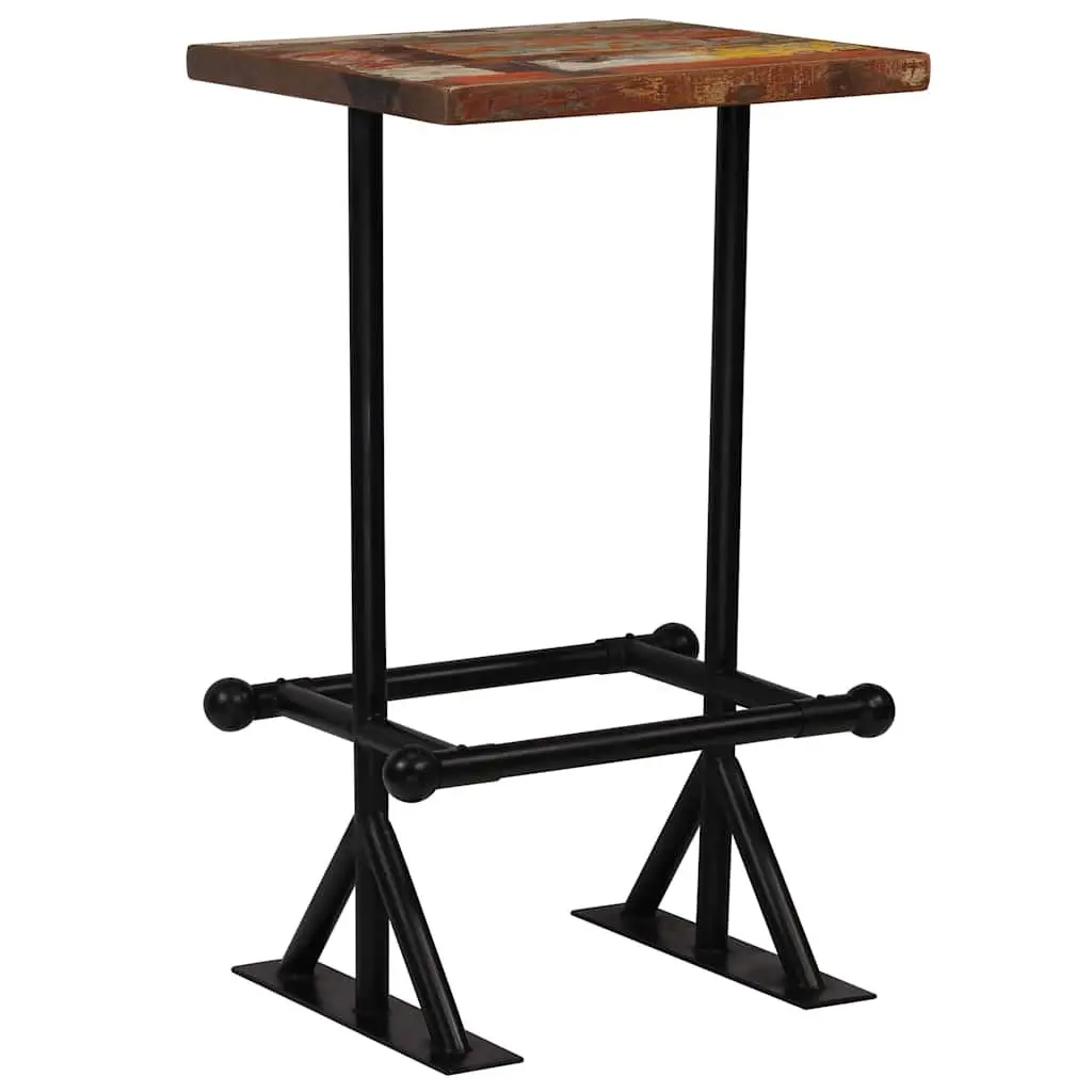 Bar Set 3 Piece Reclaimed Wood Table Chairs Industrial Retro Kitchen Dining