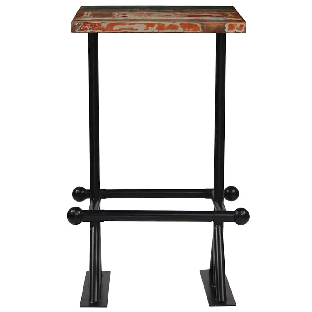 Bar Set 3 Piece Reclaimed Wood Table Chairs Industrial Retro Kitchen Dining
