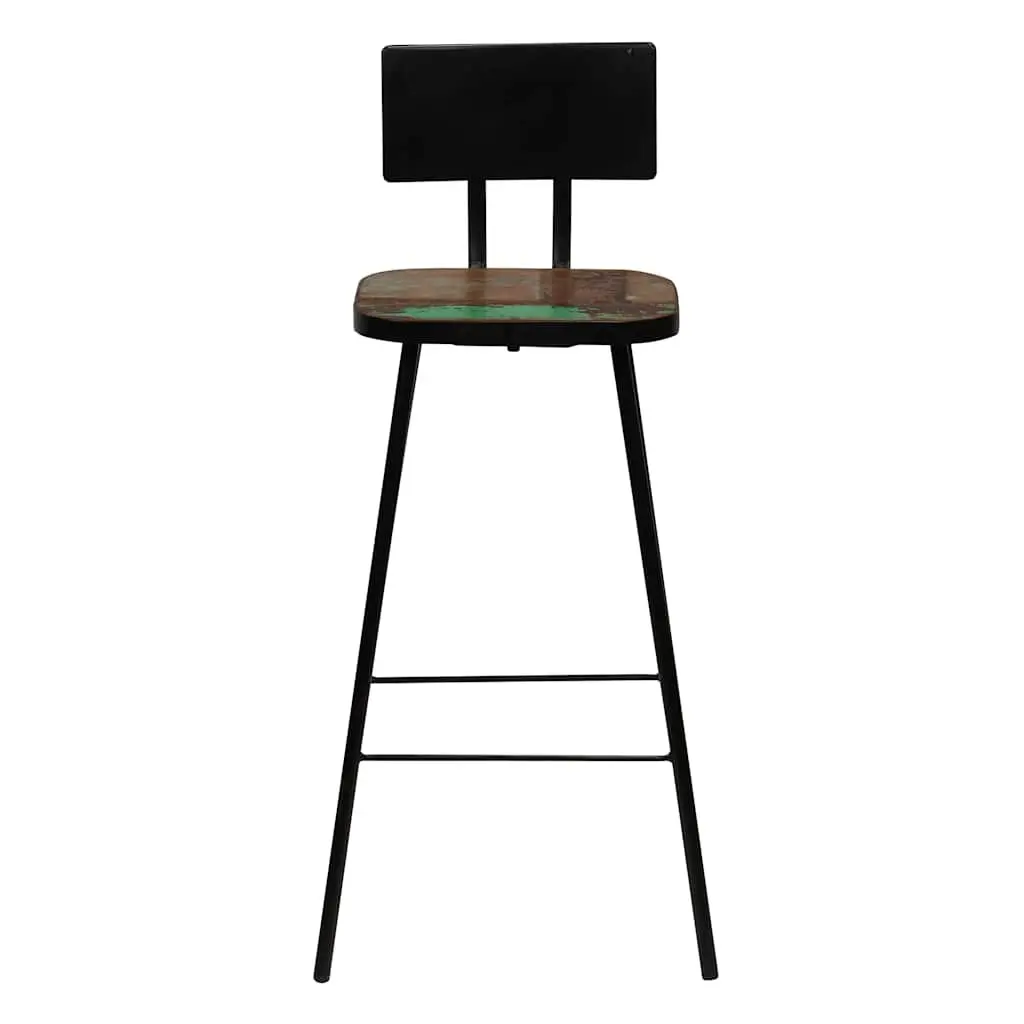 Bar Set 3 Piece Reclaimed Wood Table Chairs Industrial Retro Kitchen Dining