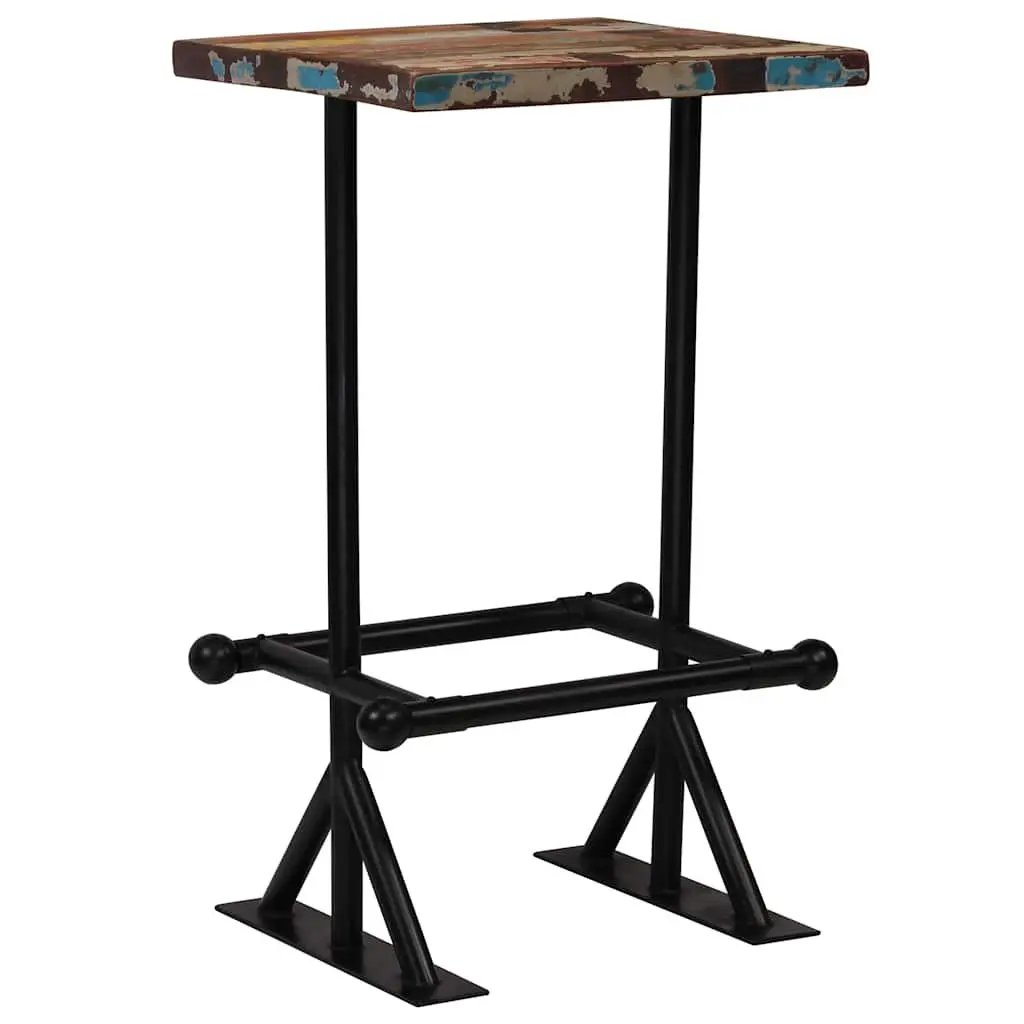 Bar Set 3 Piece Reclaimed Wood Table Chairs Industrial Retro Kitchen Dining