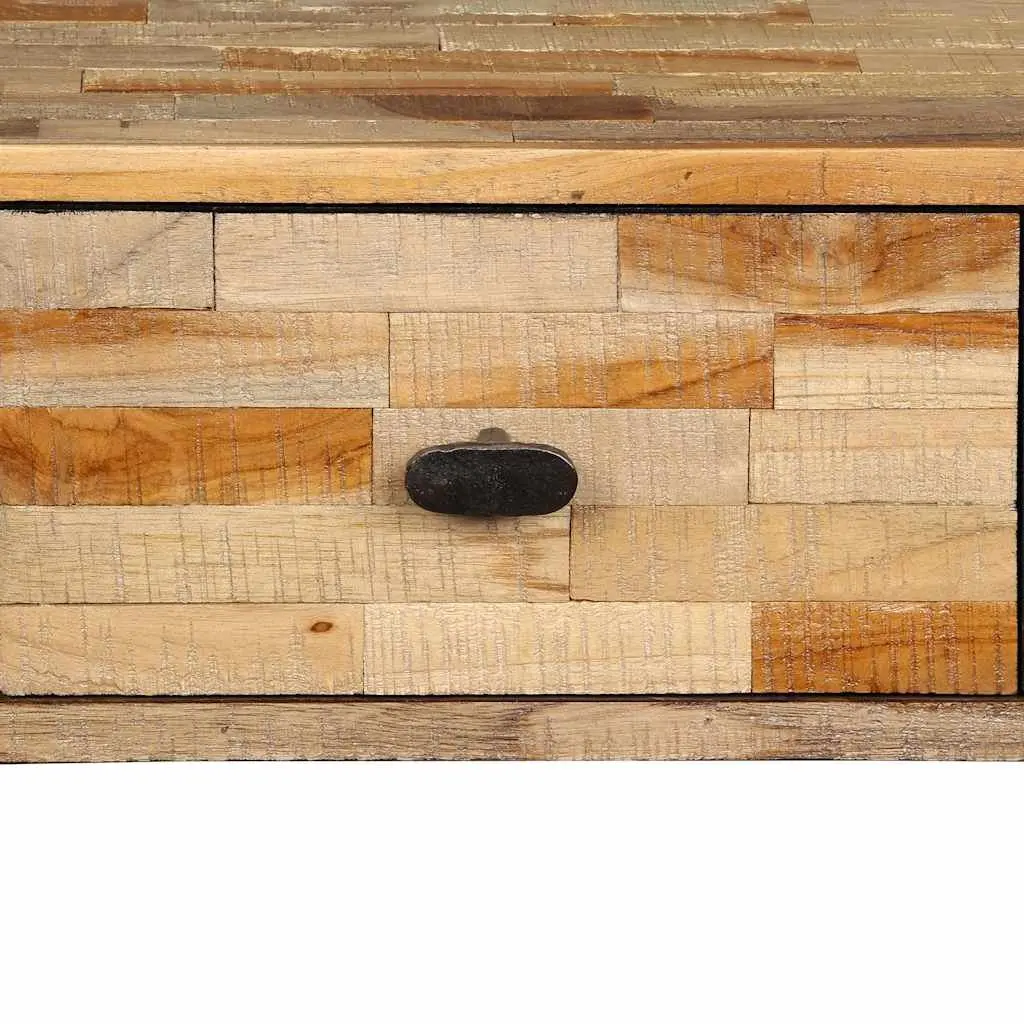 Console Table 120x30x76cm Solid Reclaimed Teak Vintage Accent Side Table Drawers