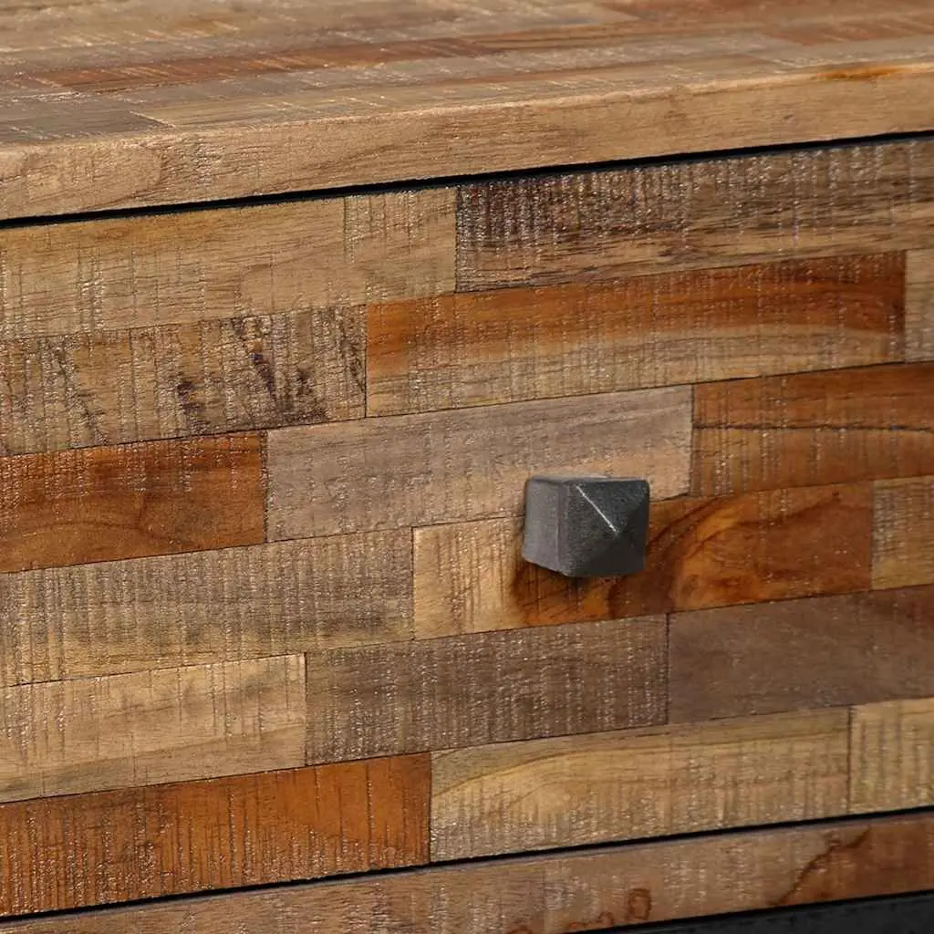 Side Cabinet Bedroom Living Room 6 Drawers Solid Reclaimed Teak Brown