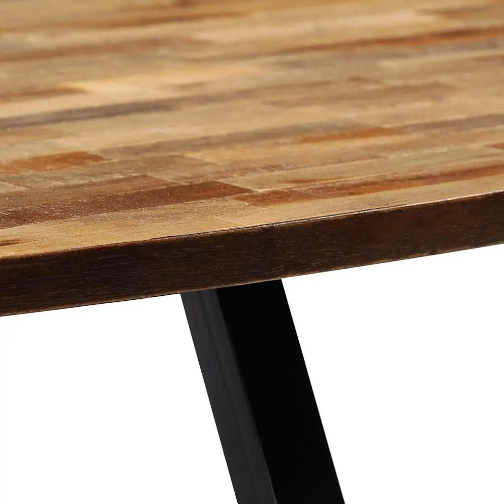 Oval Coffee Table Living Room 120 x 60 x 30 cm Reclaimed Teak Solid Wooden Accent Furniture