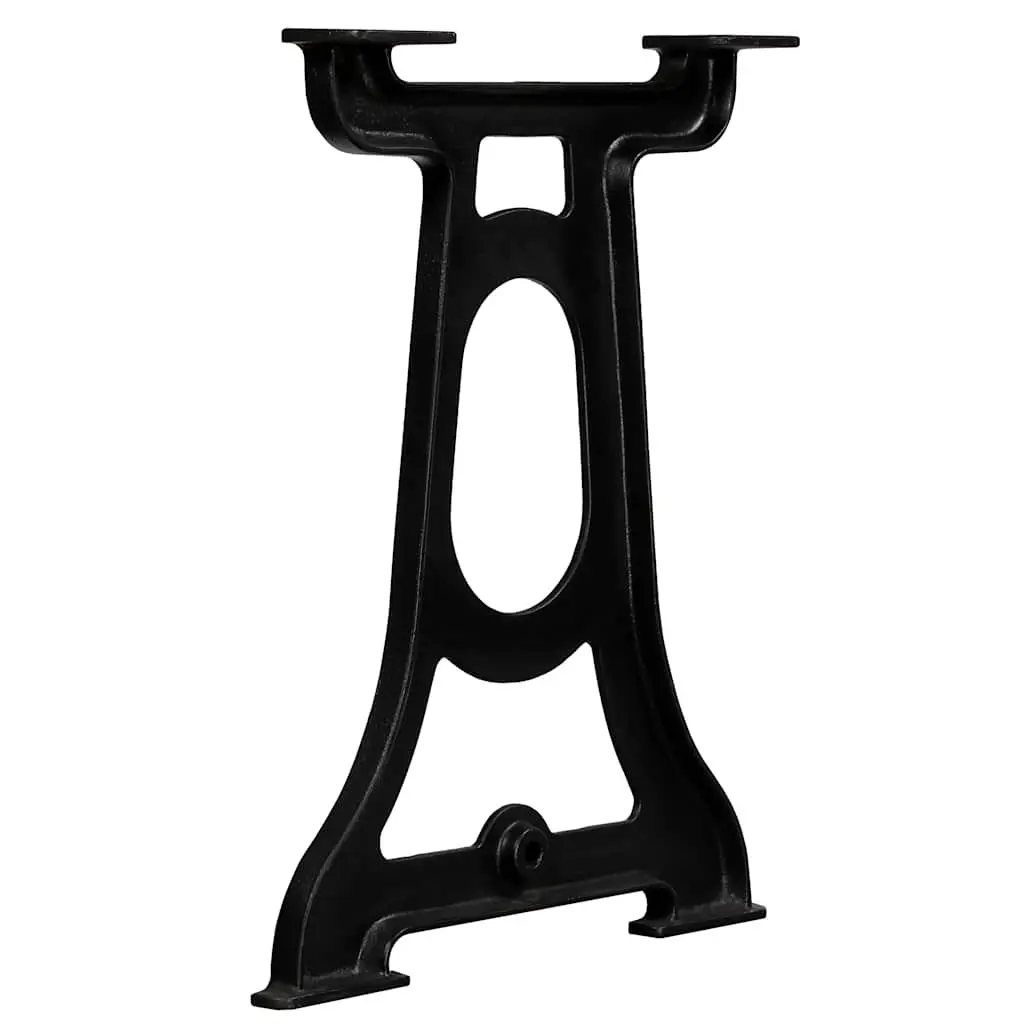 Cast Iron Y-Frame Table Legs 2 pcs Industrial Dining Table Support Base Black