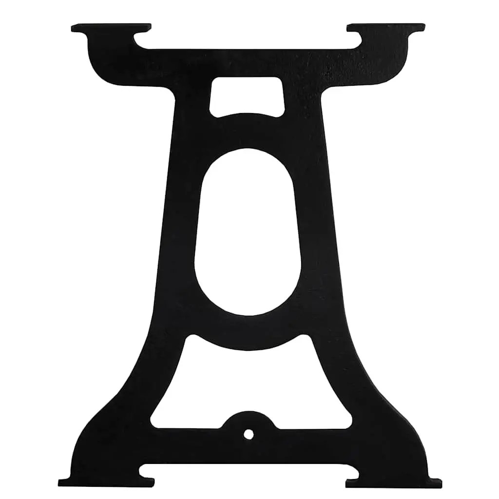 Cast Iron Y-Frame Table Legs 2 pcs Industrial Dining Table Support Base Black