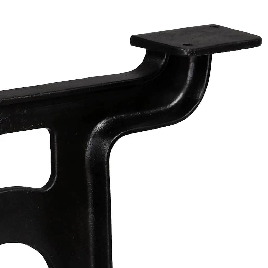 Cast Iron Y-Frame Table Legs 2 pcs Industrial Dining Table Support Base Black