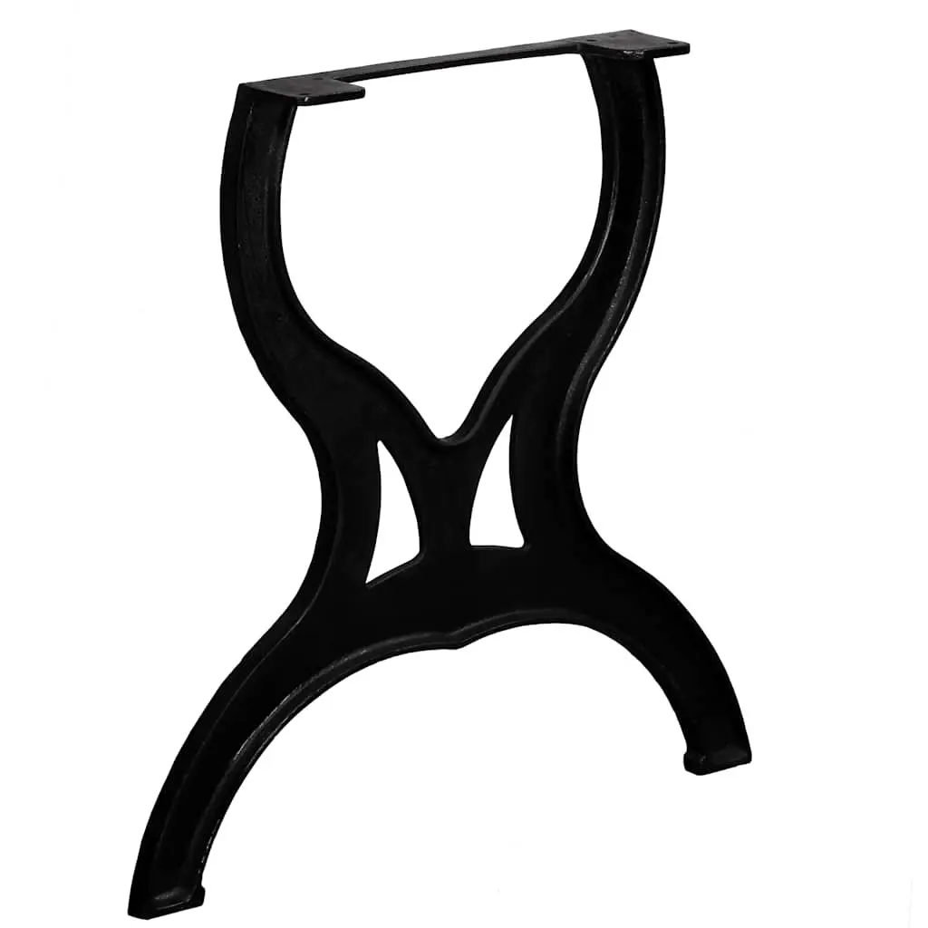 Cast Iron X-Frame Table Legs, 2 pcs, Heavy Duty Support