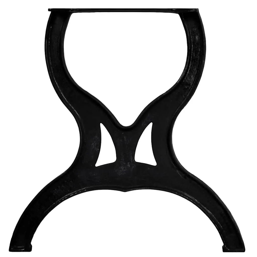 Cast Iron X-Frame Table Legs, 2 pcs, Heavy Duty Support