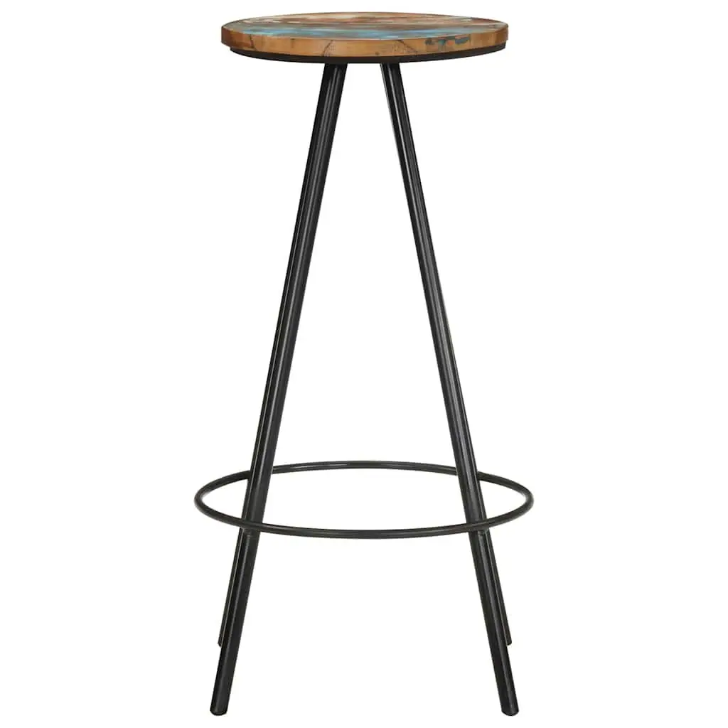 4 Solid Reclaimed Wood Bar Stools