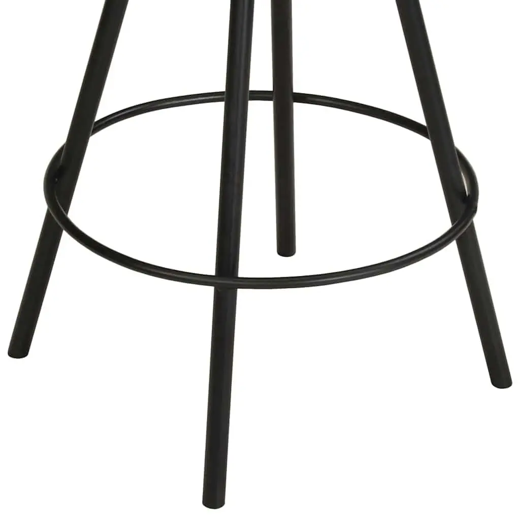 Bar Stools Set of 4 Industrial Style Leather Canvas Upholstered for Home Bar Restaurant