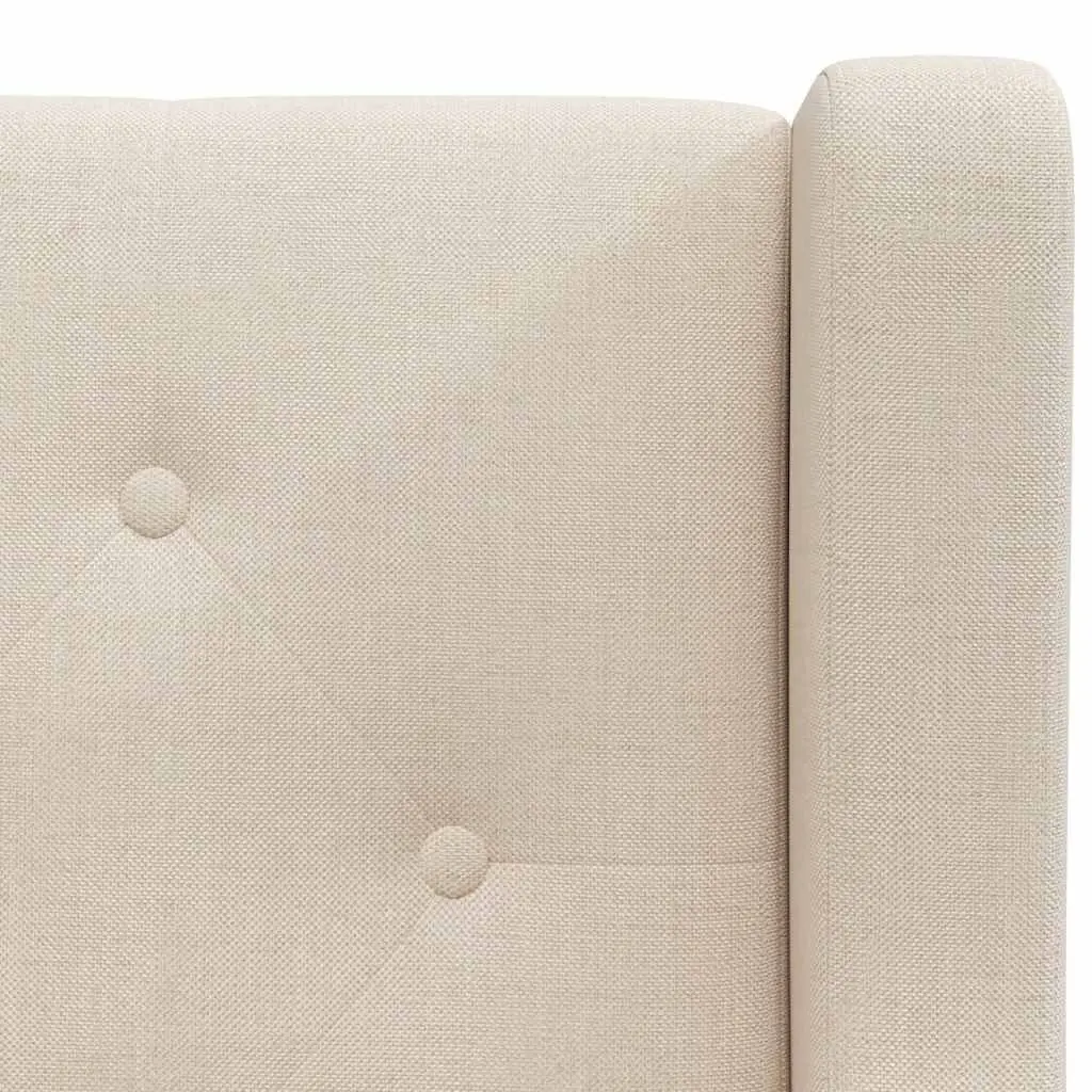 White Fabric Armchair with Foam Padding