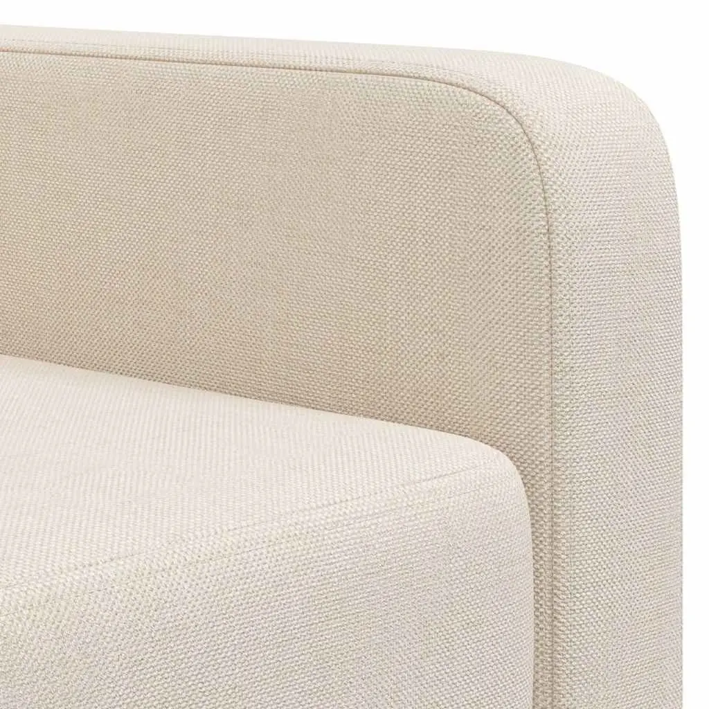 White Fabric Armchair with Foam Padding