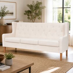 Specifications for 3-Seater Sofa - White Fabric Lounge