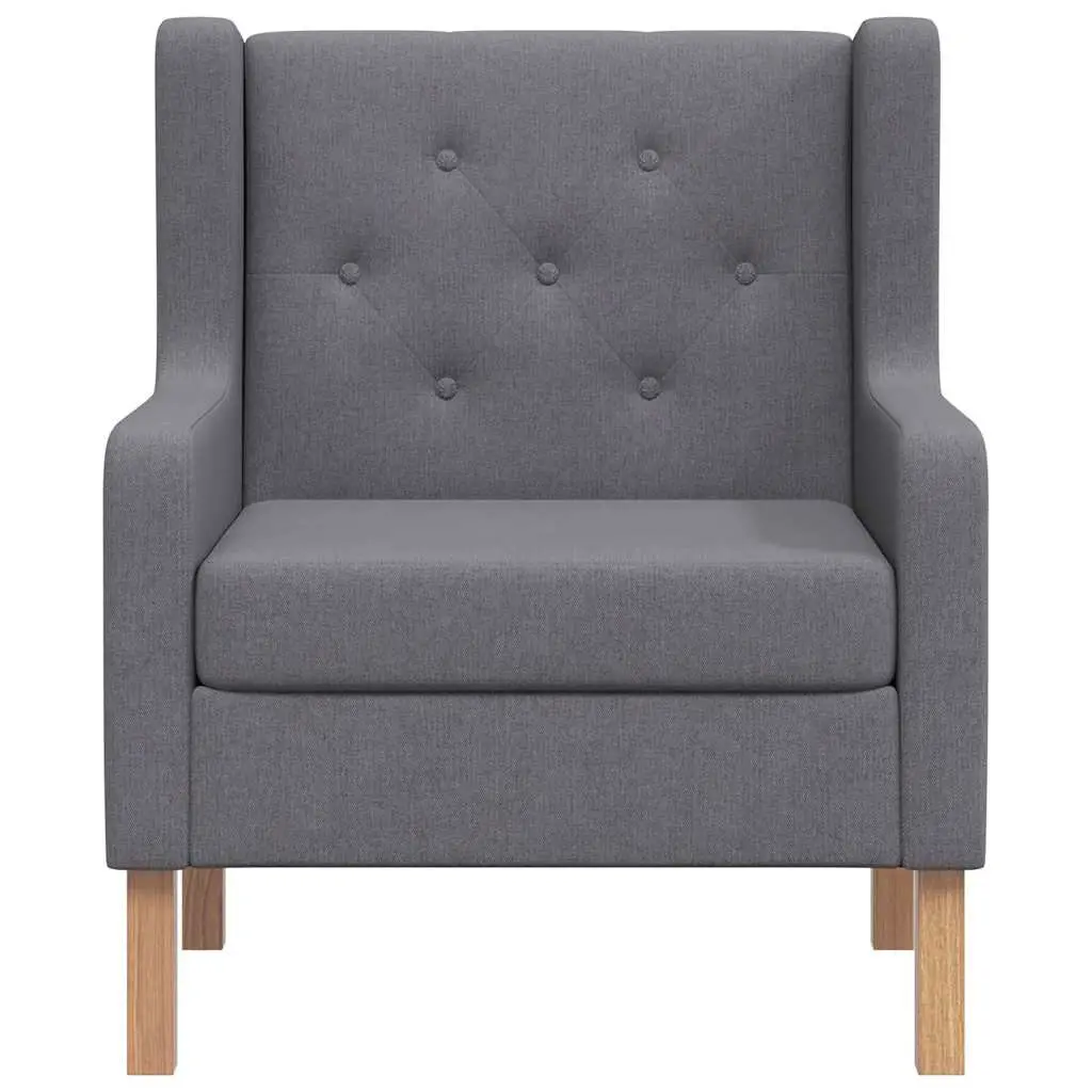 Grey Upholstered Lounge Armchair