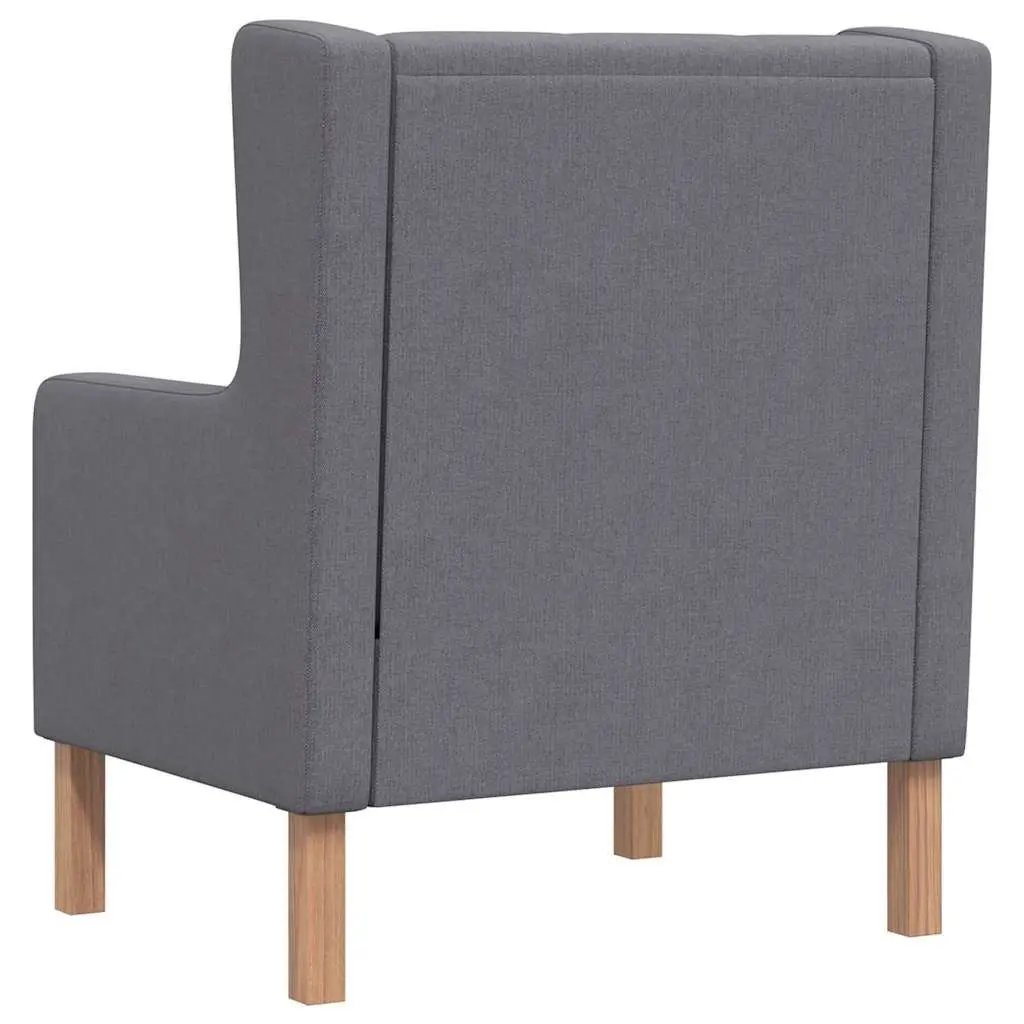Grey Upholstered Lounge Armchair