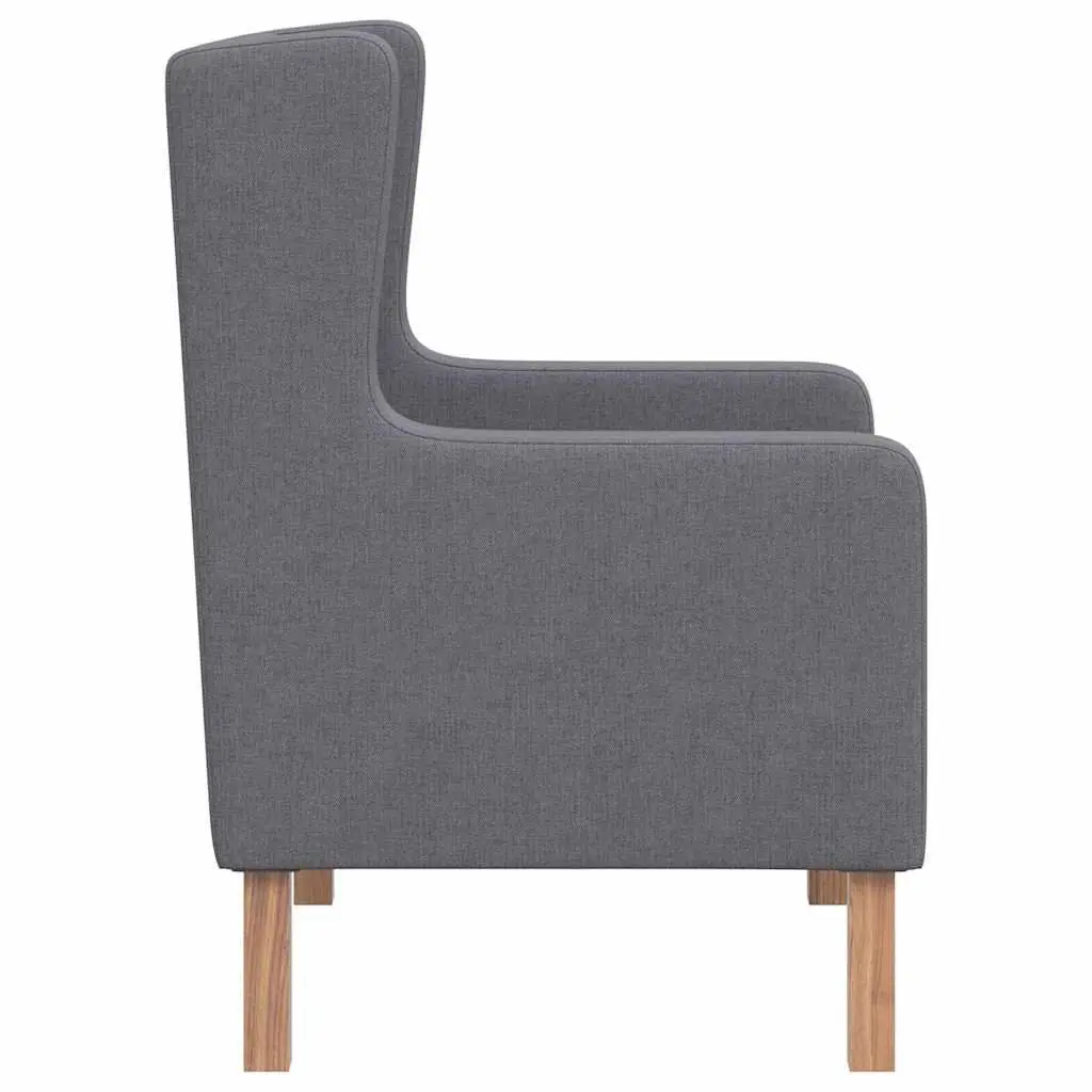 Grey Upholstered Lounge Armchair