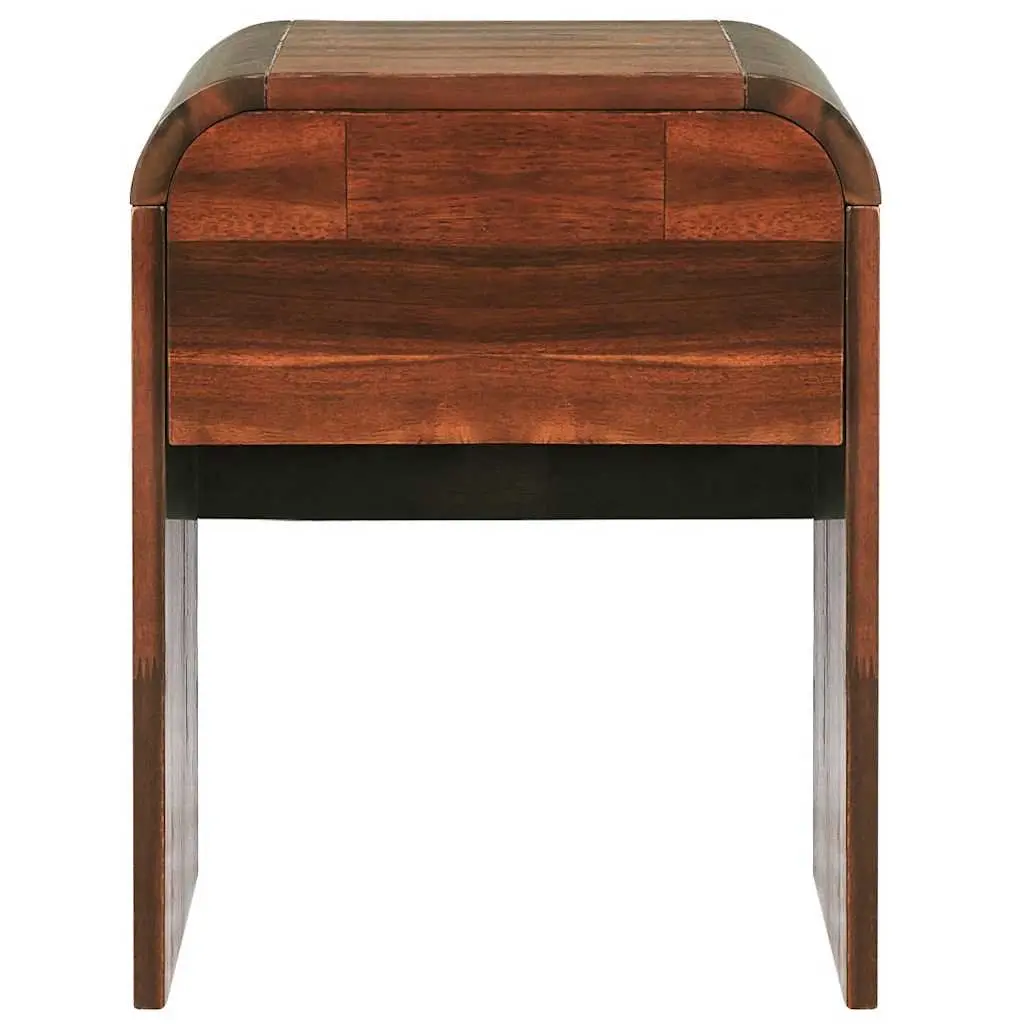 Brown Solid Wood Nightstand