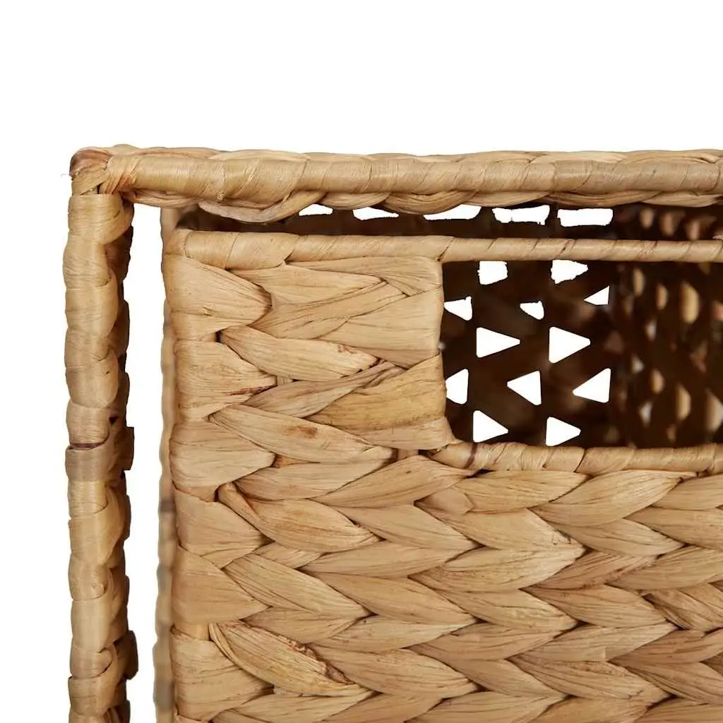 Storage Cabinet for Home Organization with 6 Baskets Brown Water Hyacinth 47 x 37 x 100 cm