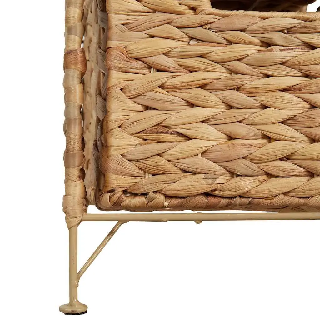 Storage Cabinet for Home Organization with 6 Baskets Brown Water Hyacinth 47 x 37 x 100 cm