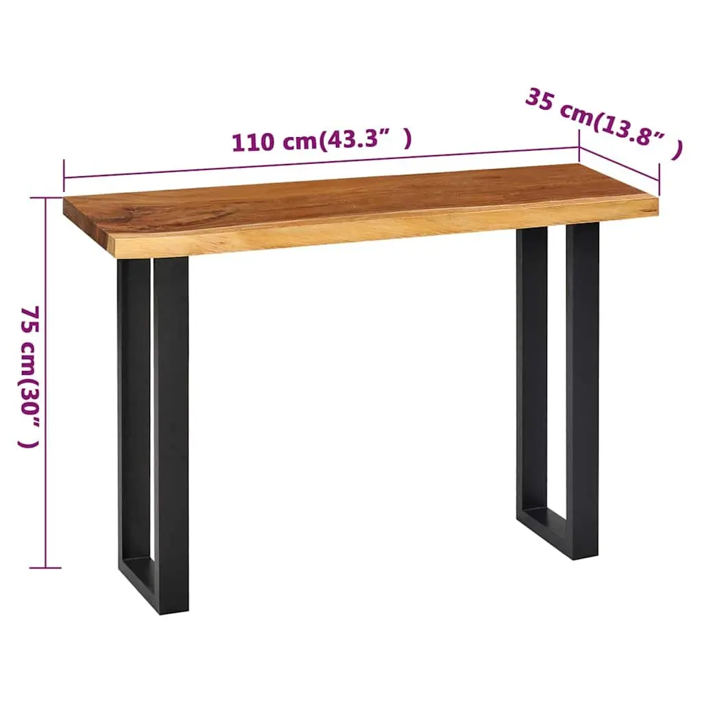 Console Table Solid Suar Wood 110x35x75 cm Brown Accent End Table