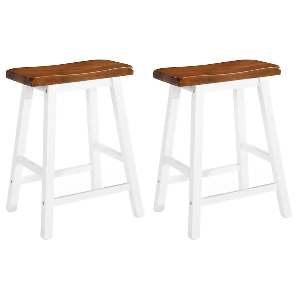 Bar Table and Stool Set Kitchen Dining 3 Piece Brown Wood