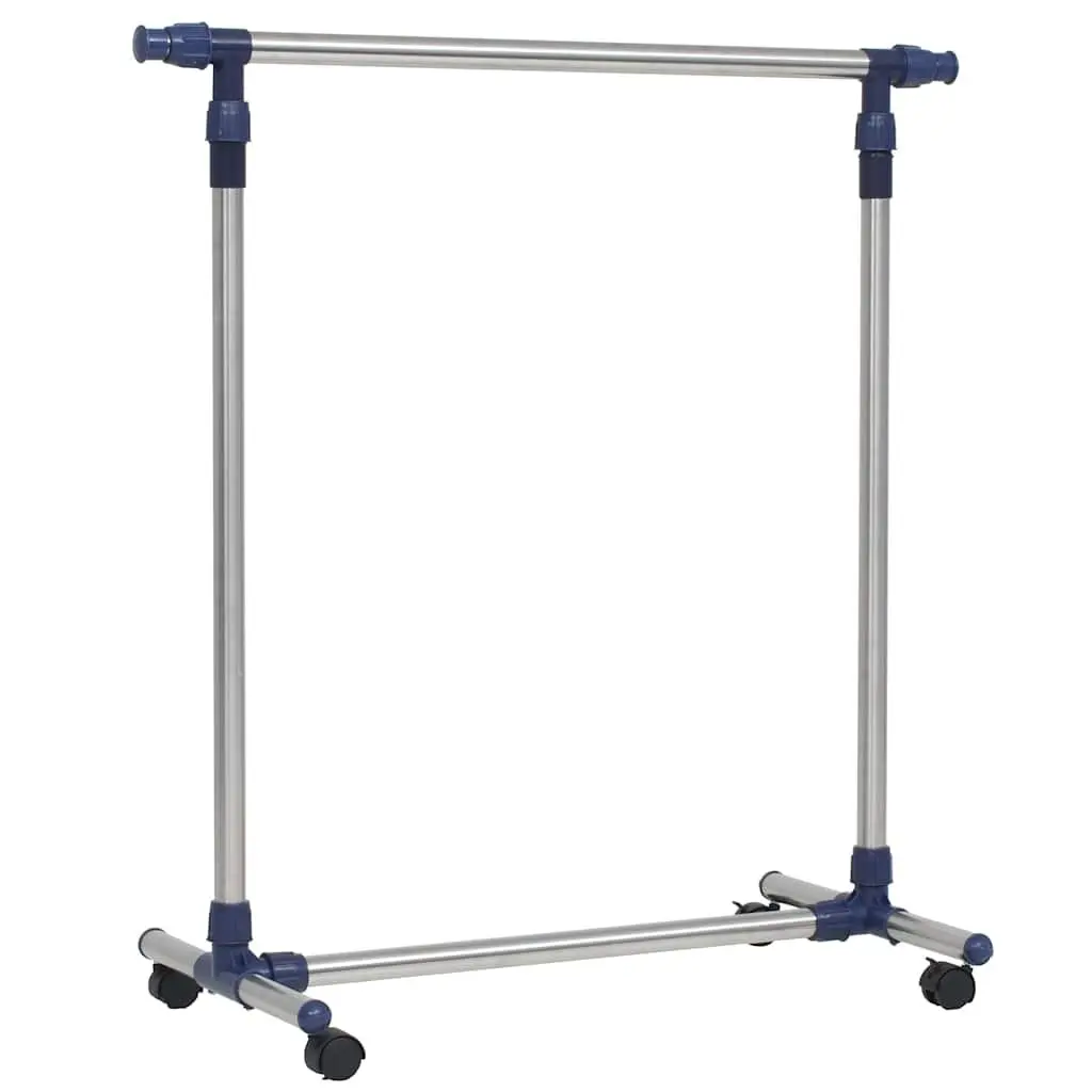 Adjustable Clothes Rack with Silver Frame