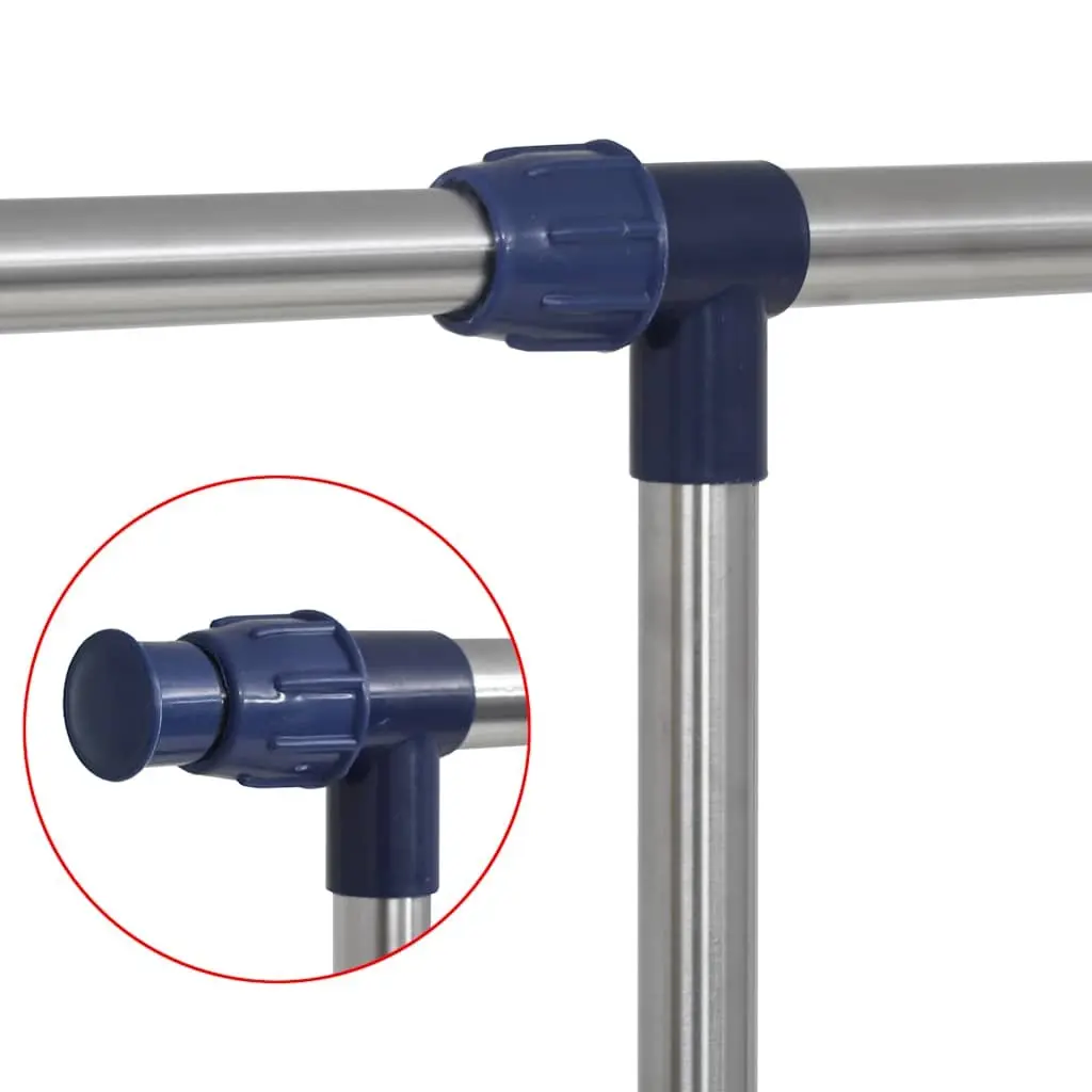 Adjustable Clothes Rack with Silver Frame