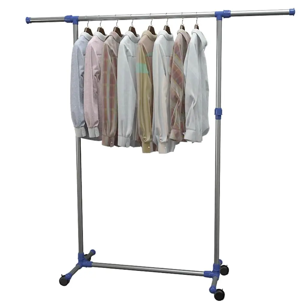 Adjustable Clothes Rack with Silver Frame
