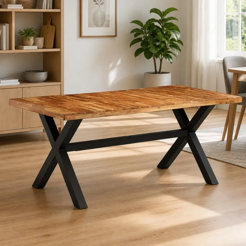 Dining Table in Solid Acacia and Mango Wood