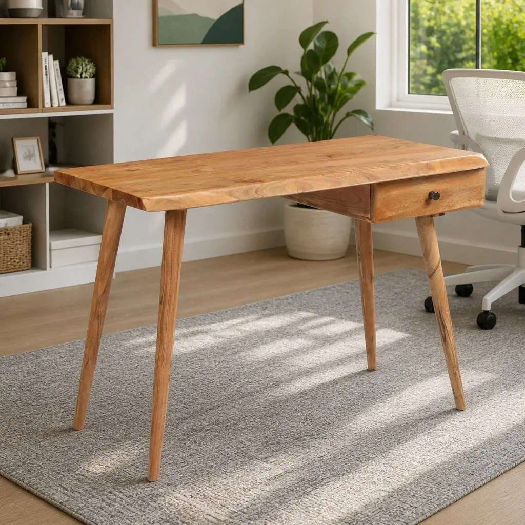 Solid Acacia Wood Writing Desk
