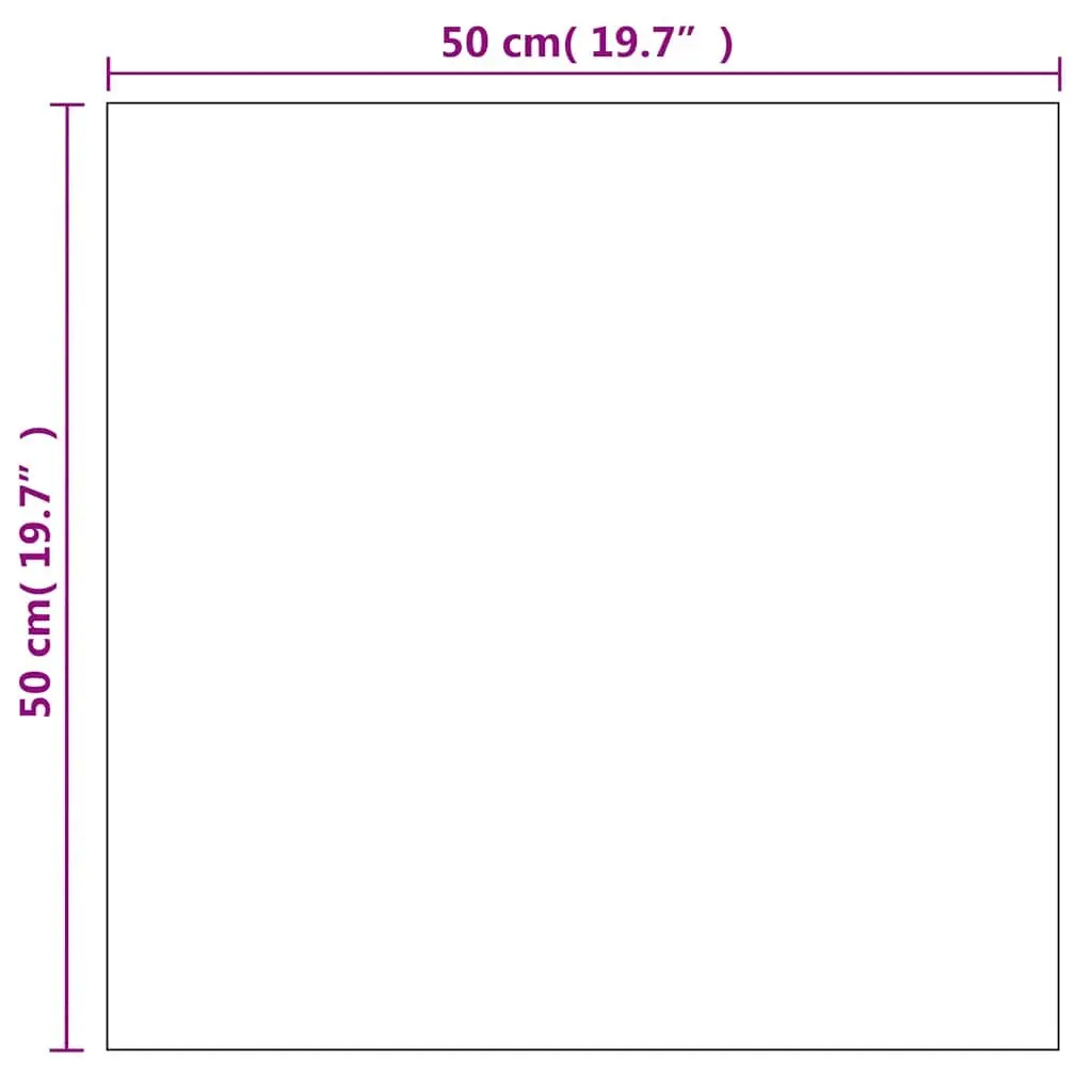 Square Wall Mirror 50x50 cm with Ground Edges in Silver