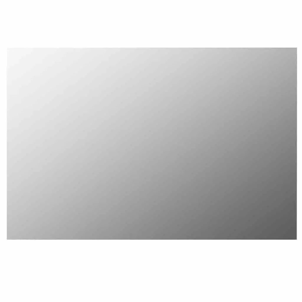 Rectangular Wall Mirror for Bedroom Living Room 60x40 cm Silver Glass Decor