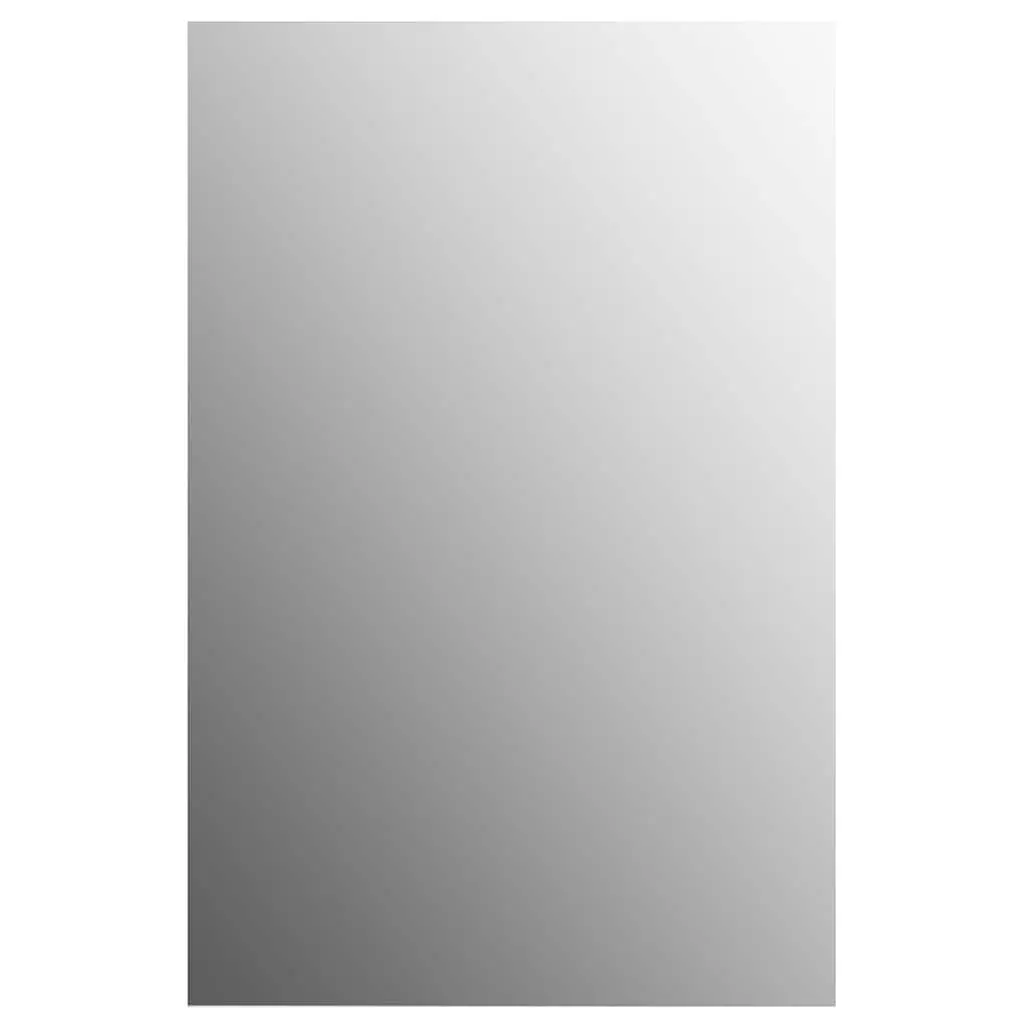 Rectangular Wall Mirror for Bedroom Living Room 60x40 cm Silver Glass Decor
