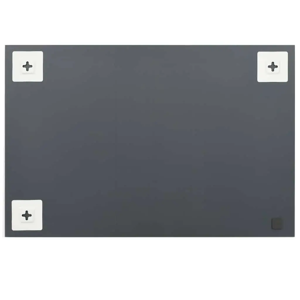 Rectangular Wall Mirror for Bedroom Living Room 60x40 cm Silver Glass Decor