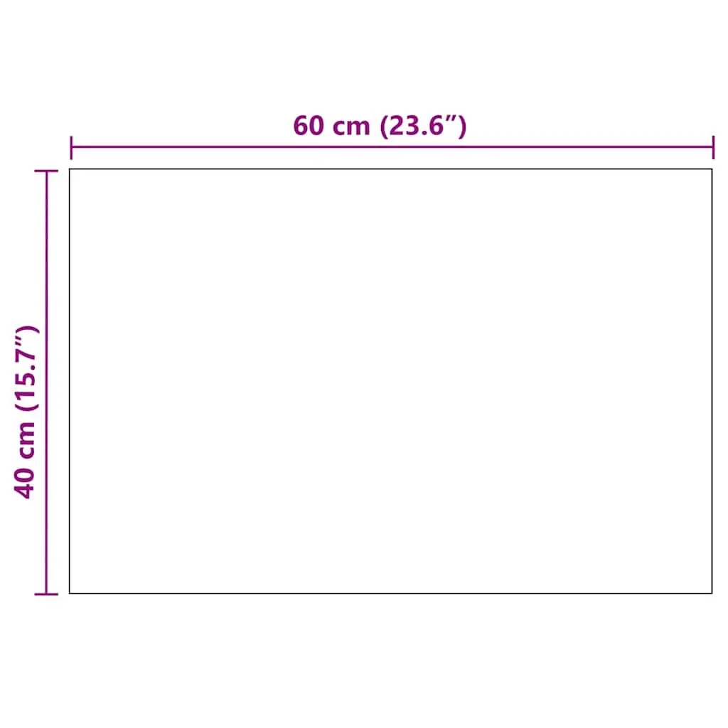 Rectangular Wall Mirror for Bedroom Living Room 60x40 cm Silver Glass Decor