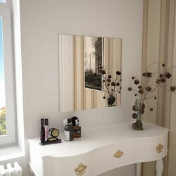 Square Wall Mirror Specifications: 60x60 cm, Silver Glass